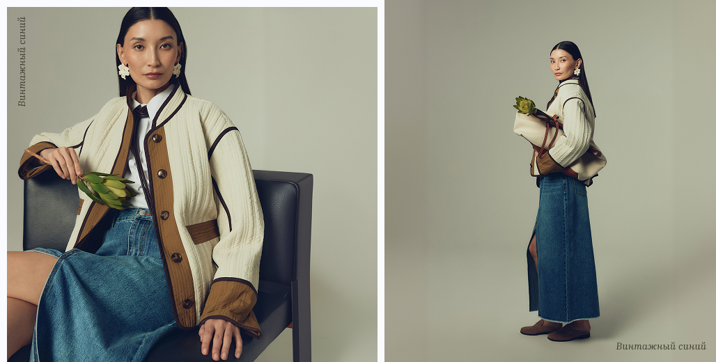 Джинсовая юбка Pompa