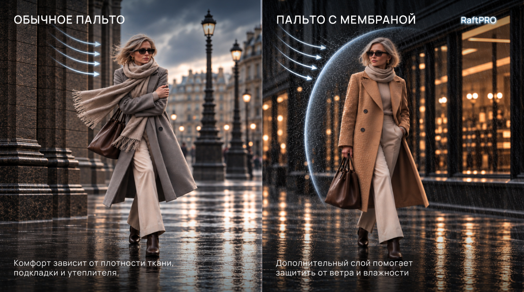 Женские пальто с мембраной Pompa