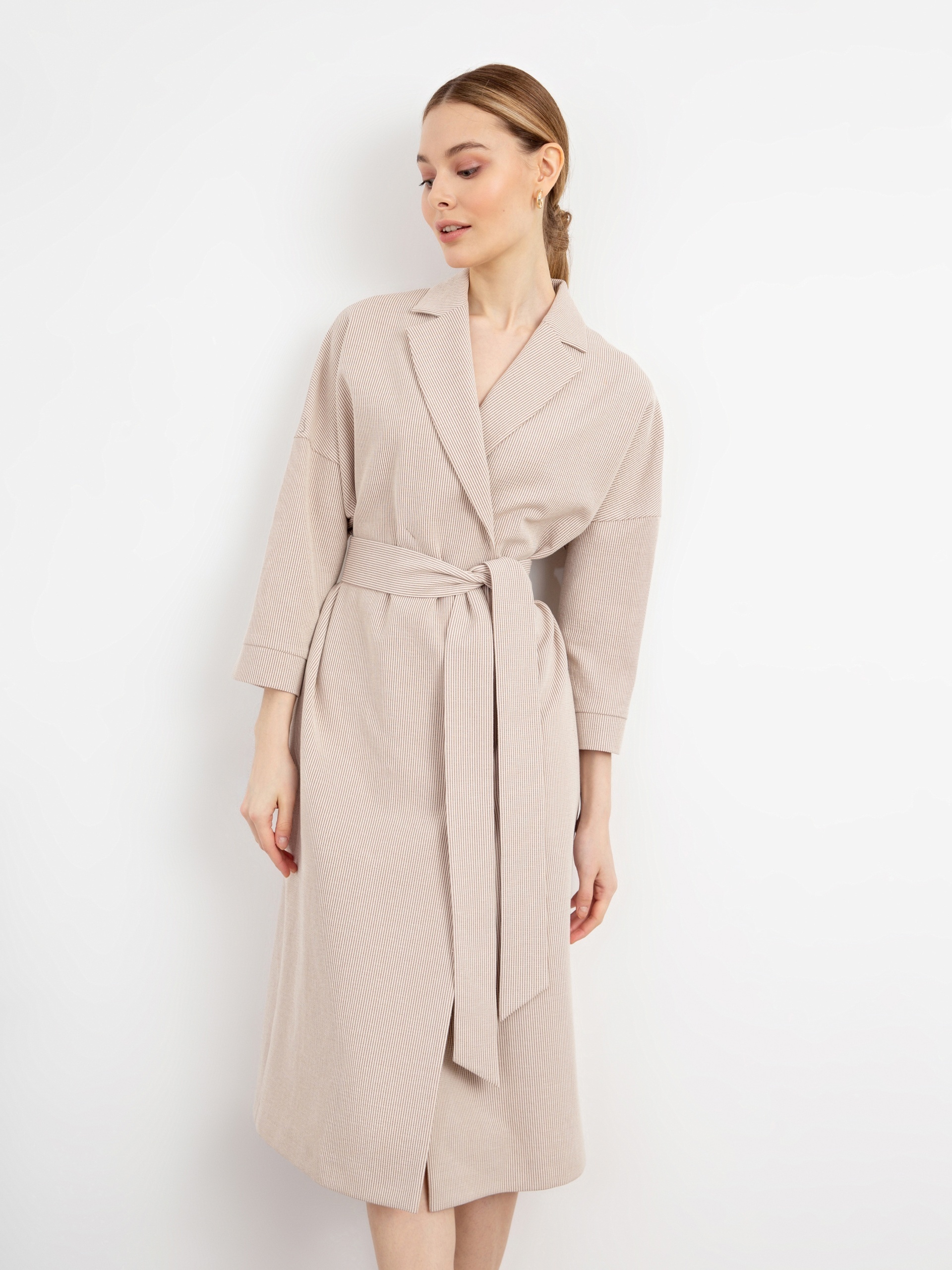 

Платье из фактурной ткани с запахом, Разноцветный, 3134492sf0290