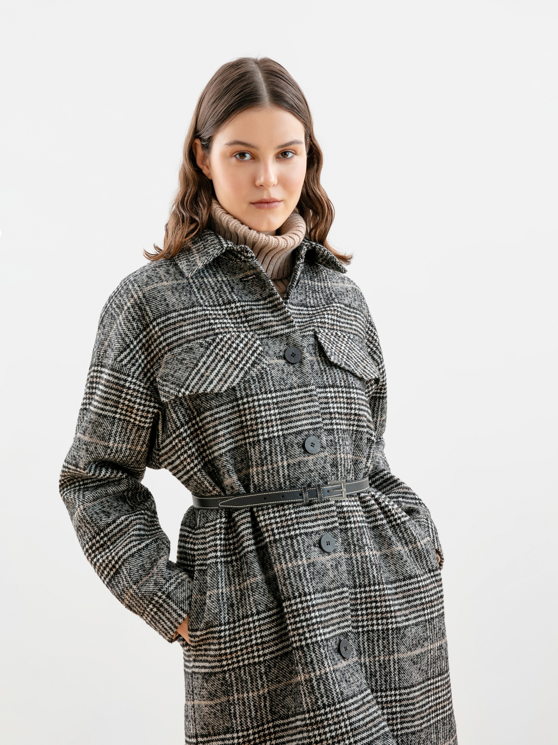 

Пальто женское еврозима с мембраной и утепленной спинкой, Разноцветный, 1014500p90090