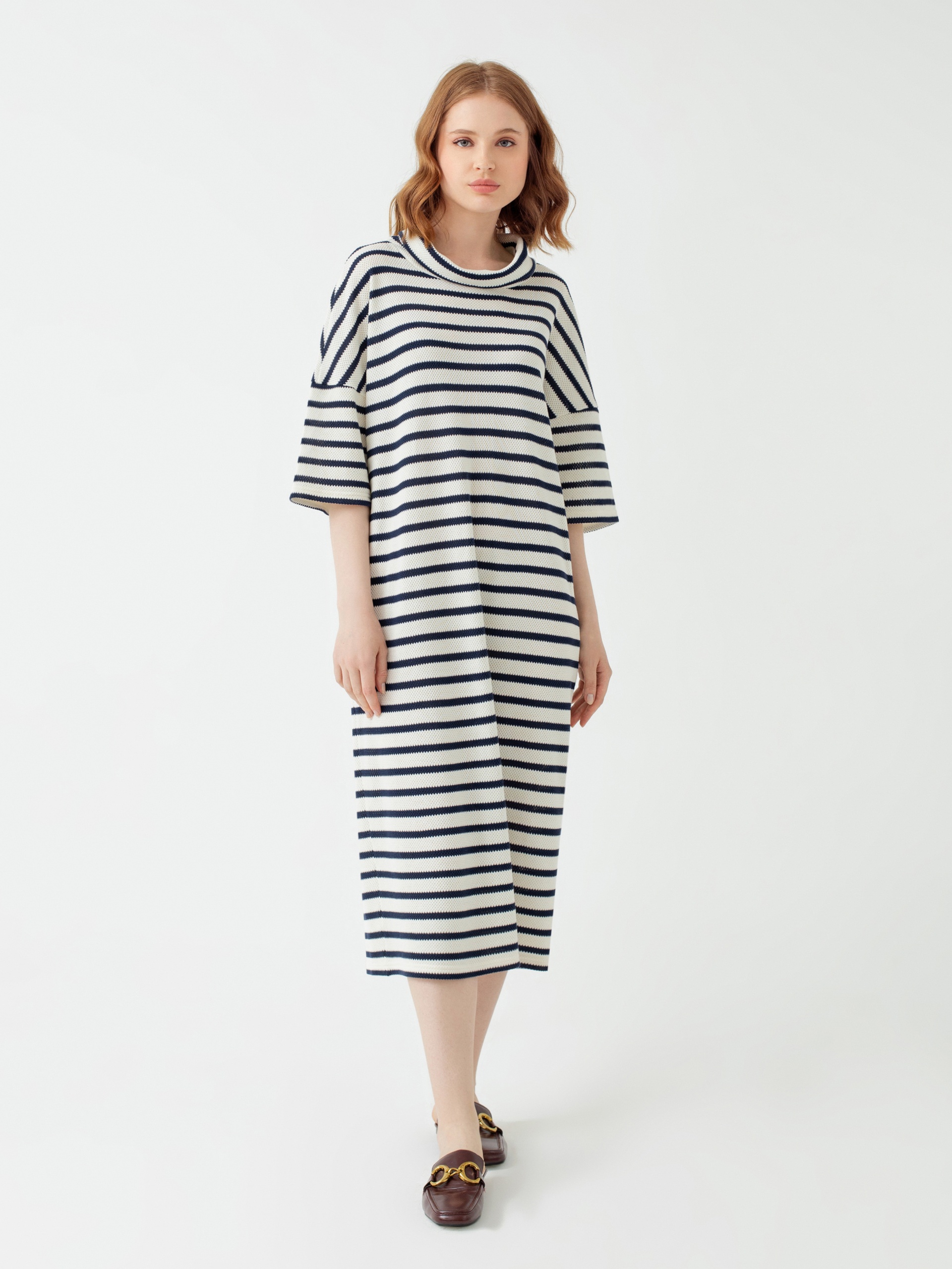 

Платье прямое свободное трикотажное, Разноцветный, 1165450md0490