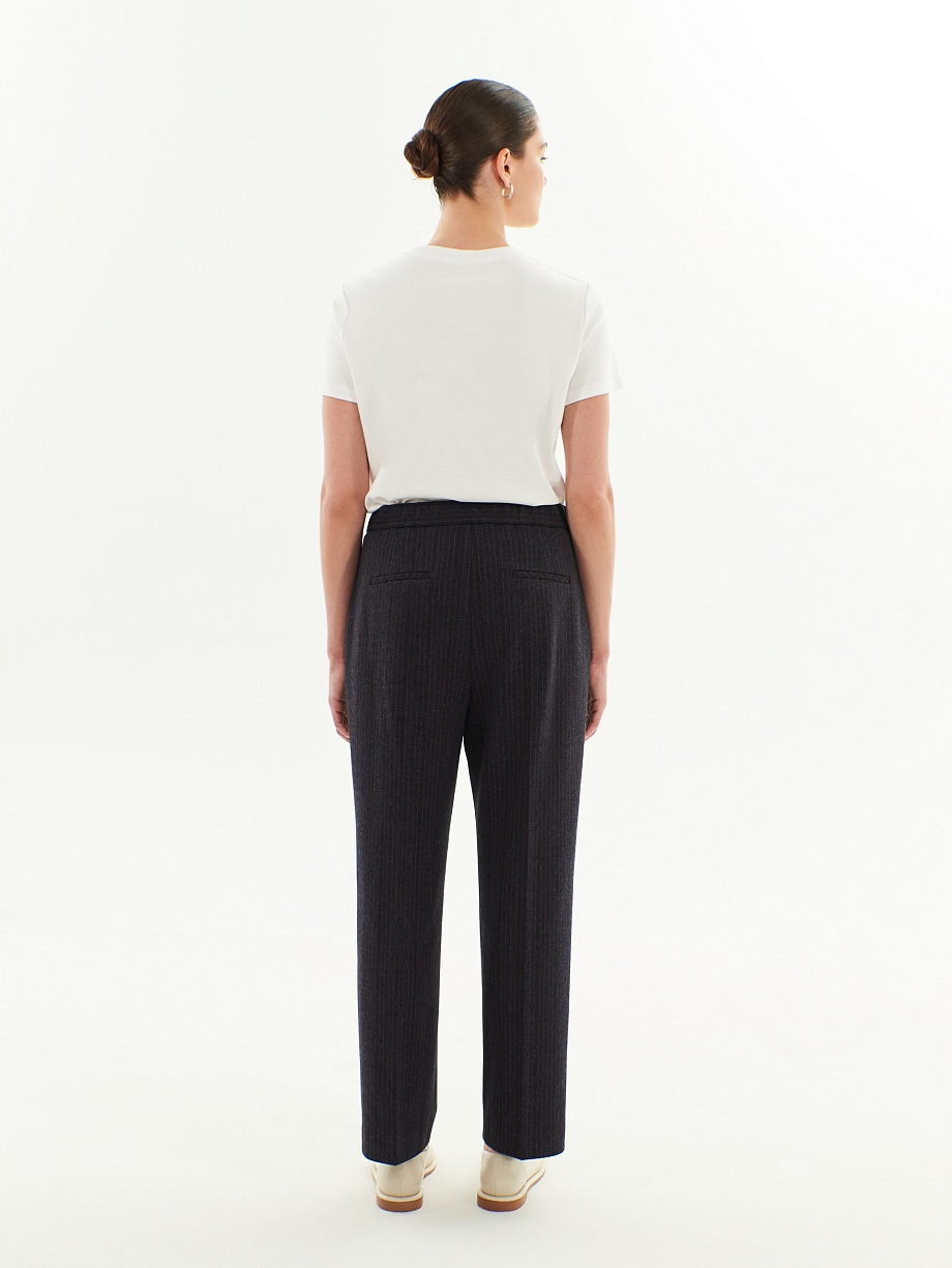 Прямые трикотажные брюки в полоску