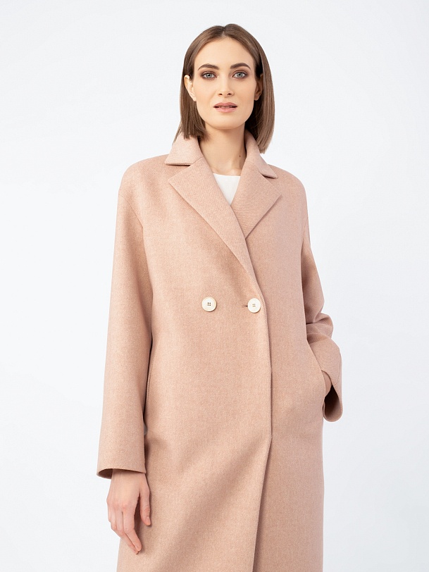 Пальто-кокон из шерсти