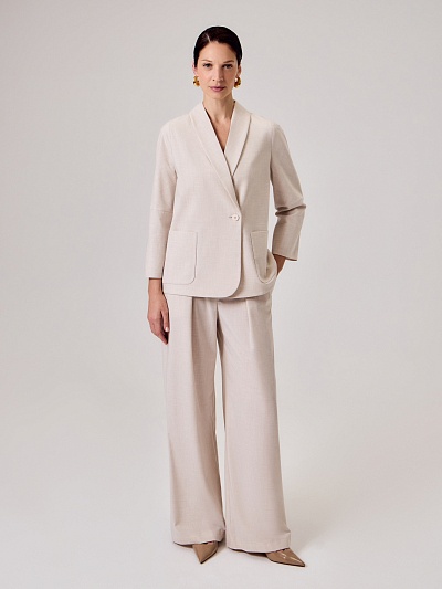 Широкие брюки со складками  POMPA