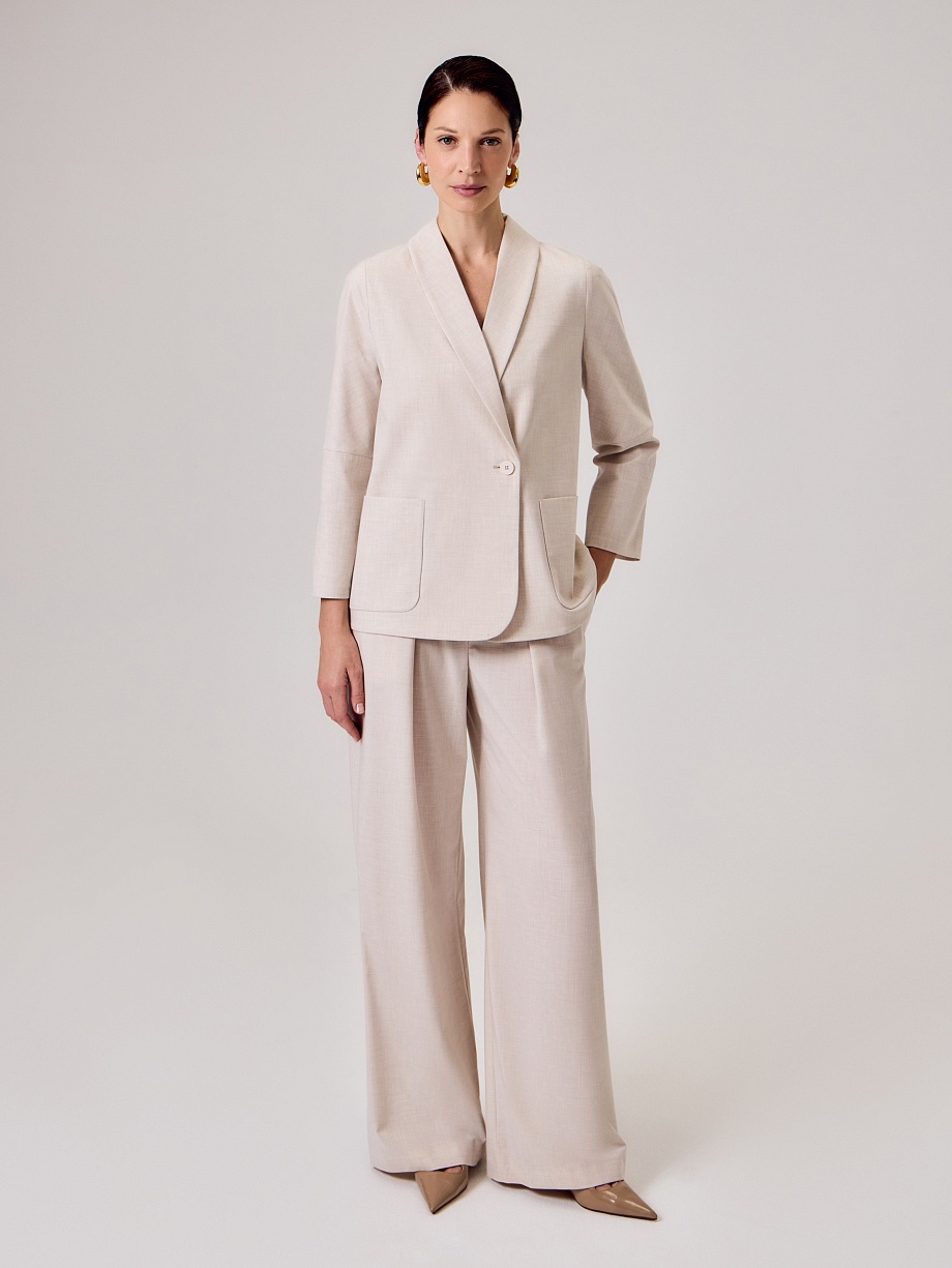 Широкие брюки со складками 