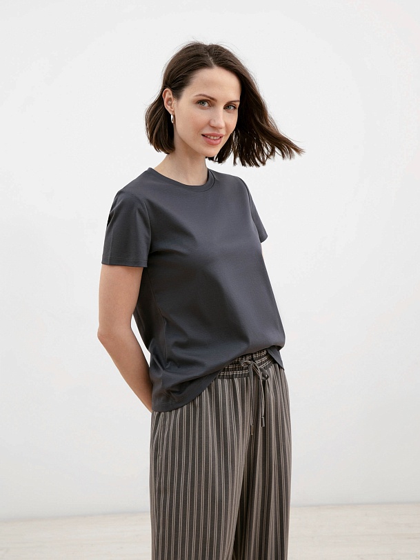 Футболка женская из 100% мерсеризированного хлопка