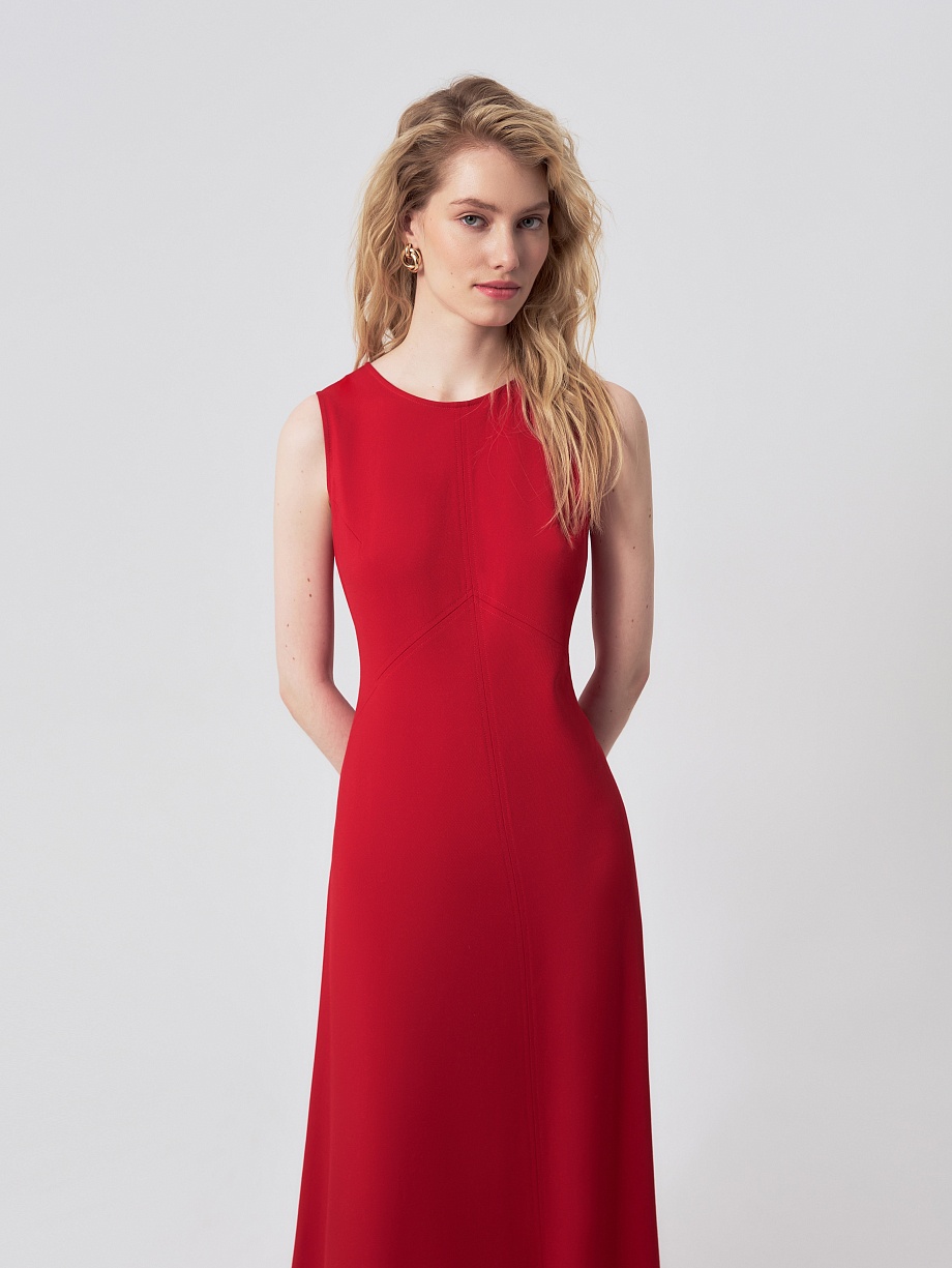 Вечернее платье из вискозы и льна