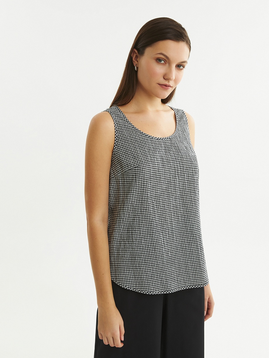Летний топ в клетку "виши"
