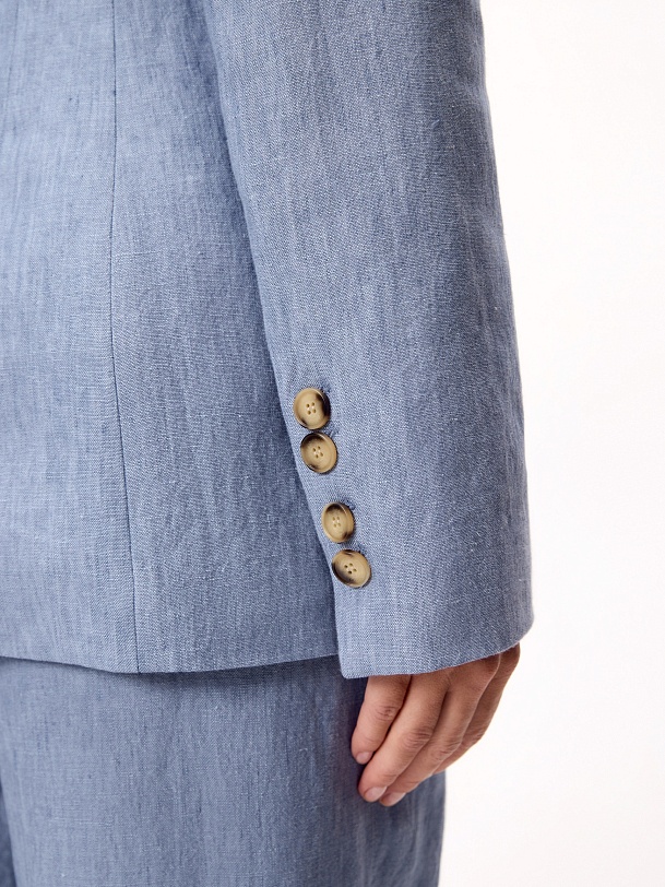 Приталенный жакет из премиального 100% льна 