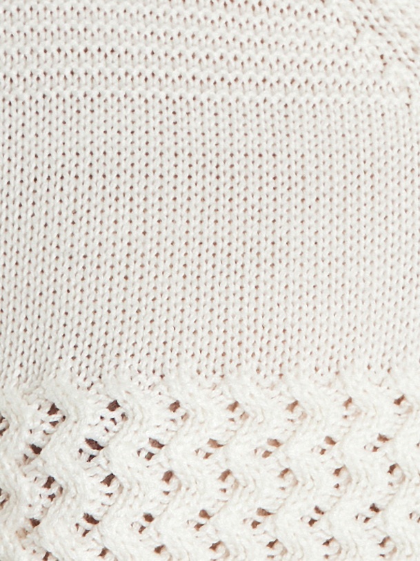 Джемпер комбинированной вязки из вискозы и хлопка