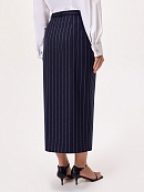 Юбка-миди из костюмной ткани с полосками люрекса POMPA арт.3121543se0190