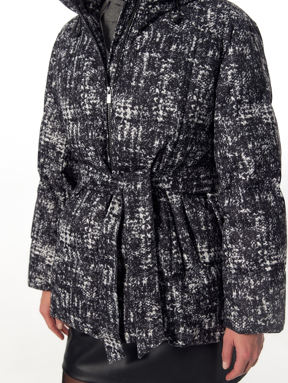 Укороченный пуховик с утеплителем 90% пух и 10% перо