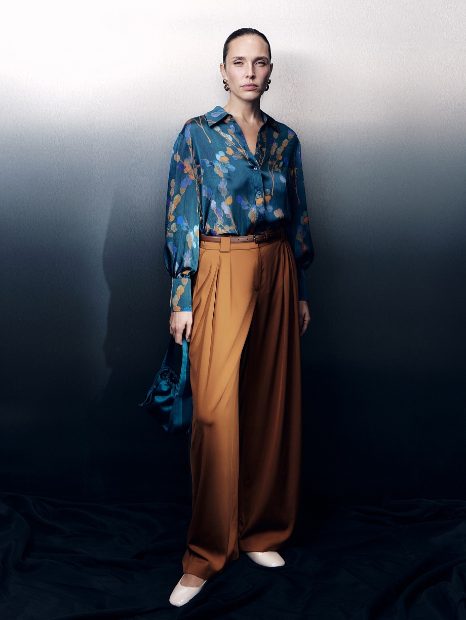 Широкие брюки из вискозы