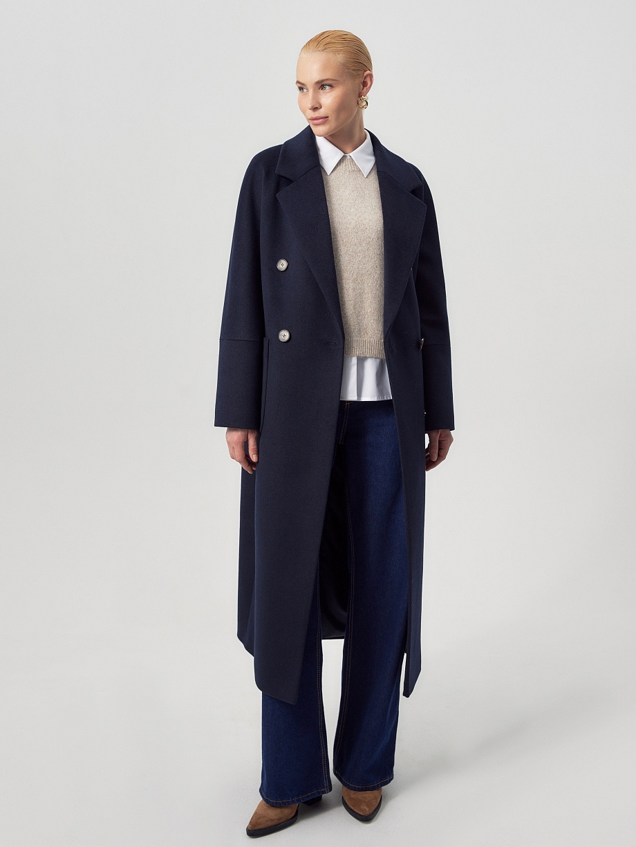 Пальто из шерсти с мембраной и утеплённой спинкой