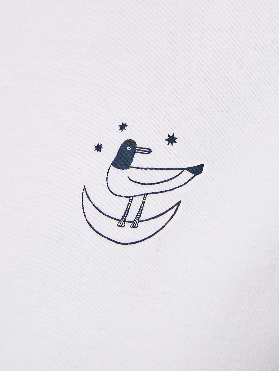 Футболка из 100% мерсеризированного хлопка с принтом