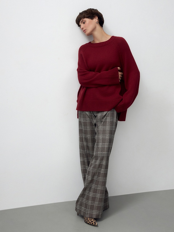 Свободный джемпер из вязаного трикотажа