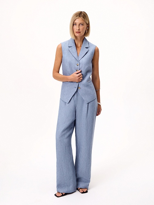 Жилет из премиального 100% льна 