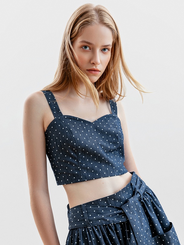 Кроп-топ джинсовый