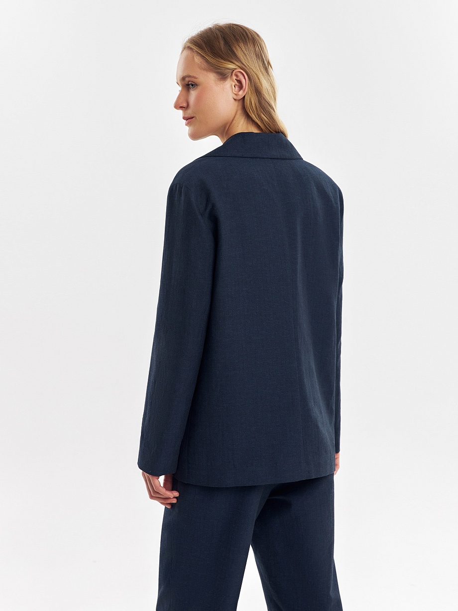 Жакет из хлопка и льна