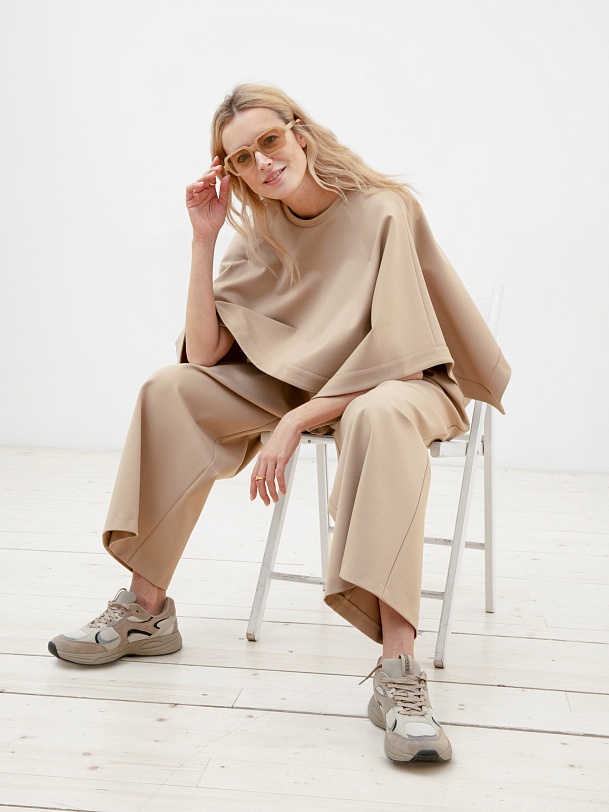 Брюки-кюлоты женские трикотажные