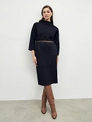 Платье из фактурного трикотажа с воротником-стойка POMPA арт.1164337jr0890