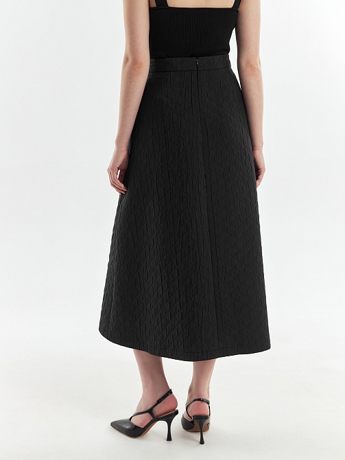 Юбка миди из фактурной ткани