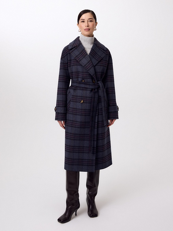 Шерстяное пальто еврозима с мембраной и утепленной спинкой POMPA арт.1012944p90090