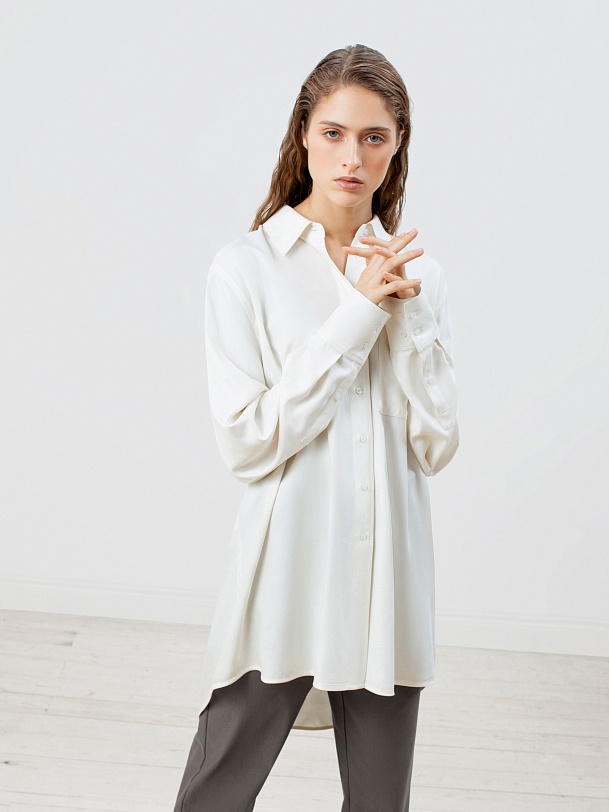 Рубашка женская белая из 100% вискозы