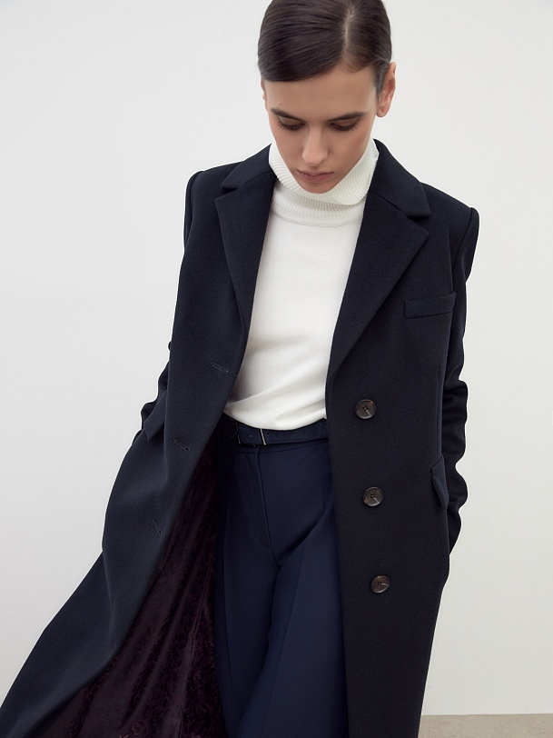 Пальто из 100% шерсти с мембраной