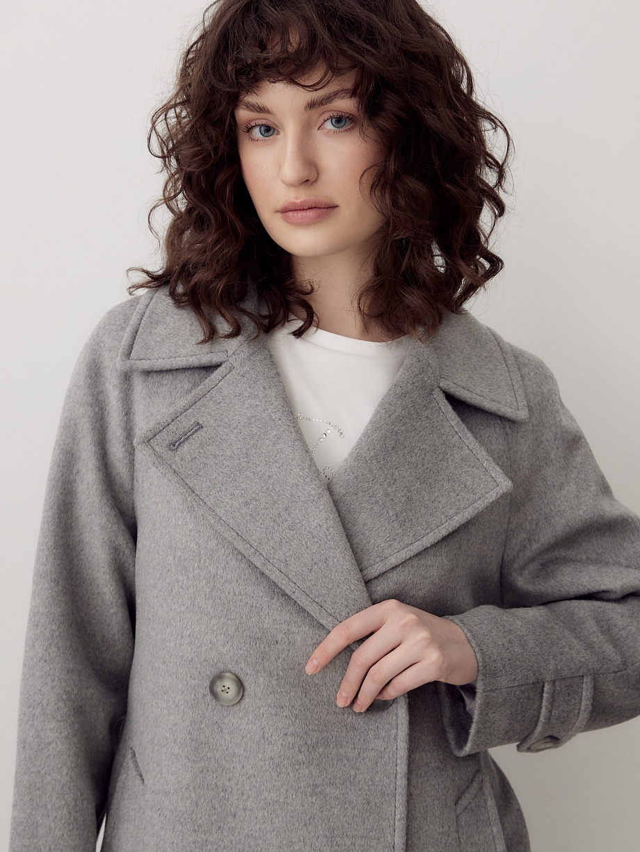 Шерстяное пальто с мембраной