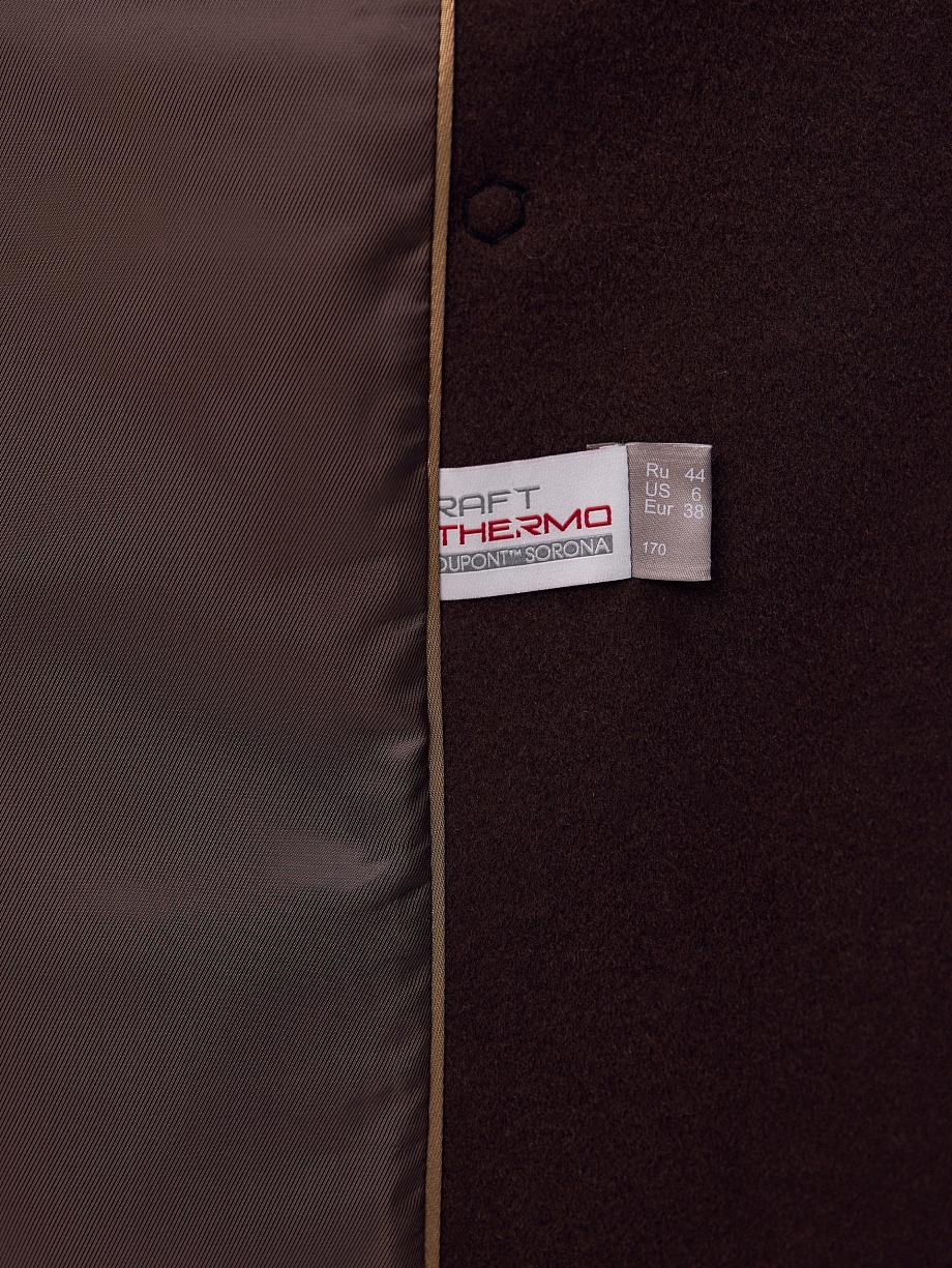 Пальто из шерсти с мембраной и утеплённой спинкой