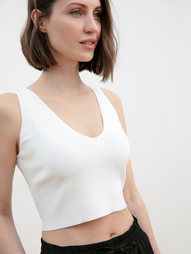 Кроп-топ белый