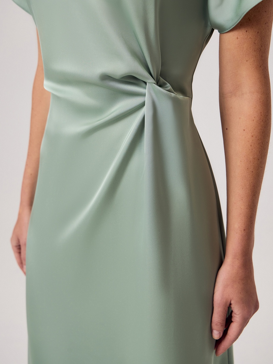 Платье миди из атласа