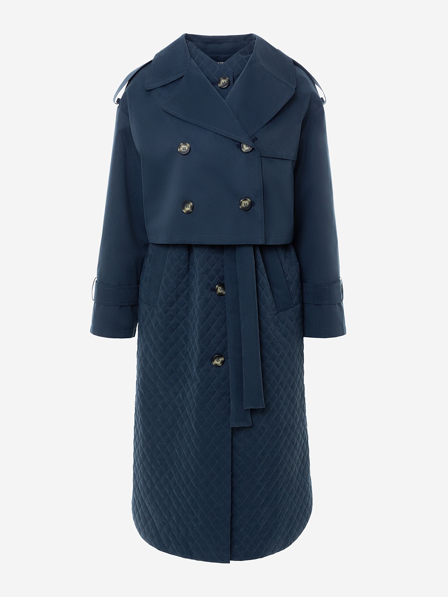 Пальто-тренч из плащевой ткани с мембраной