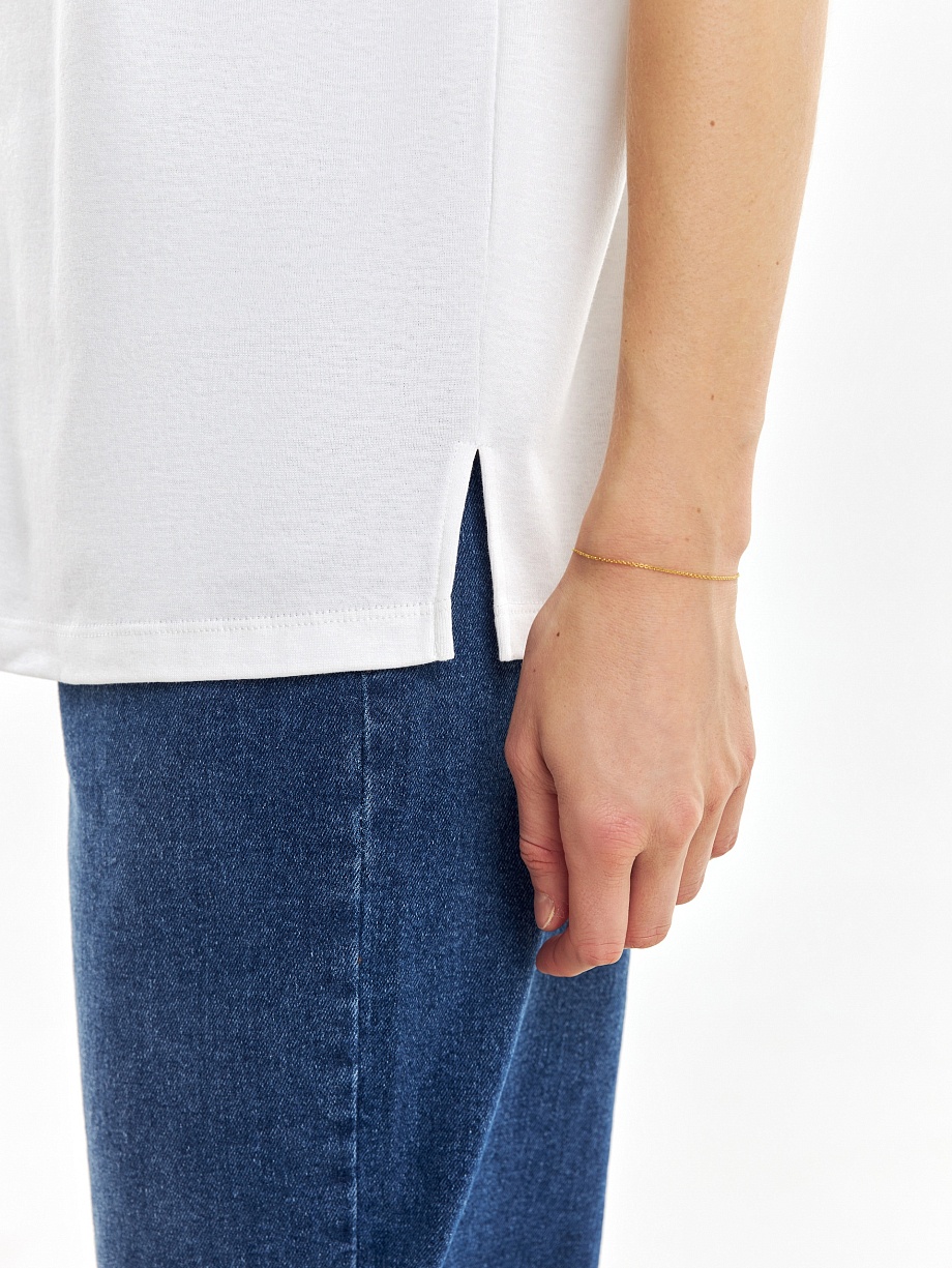 Футболка из 100% мерсеризированного хлопка