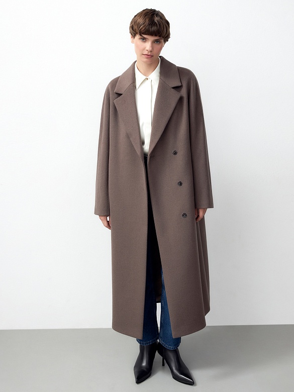 Пальто с мембраной, утеплённой спинкой и съёмным капюшоном POMPA арт.1011167p90887