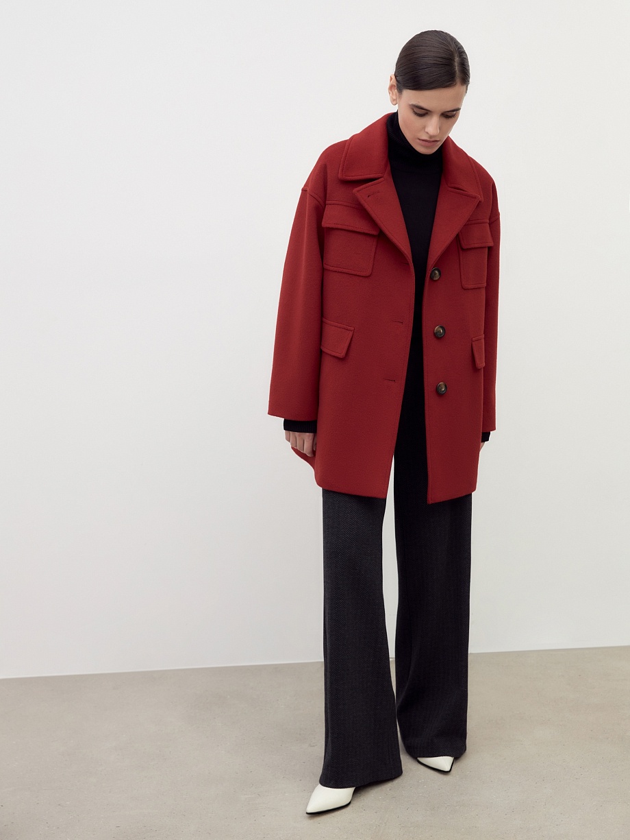 Шерстяное полупальто с мембраной