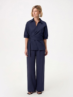 Брюки из хлопка и льна