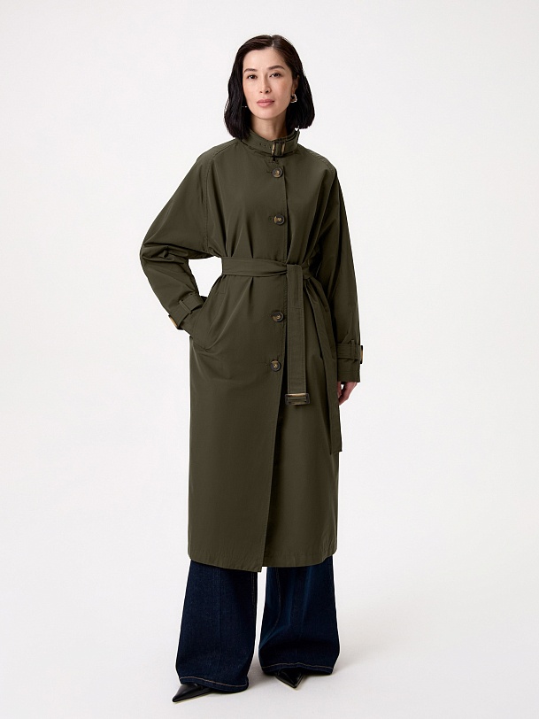 Тренч женский цвета хаки