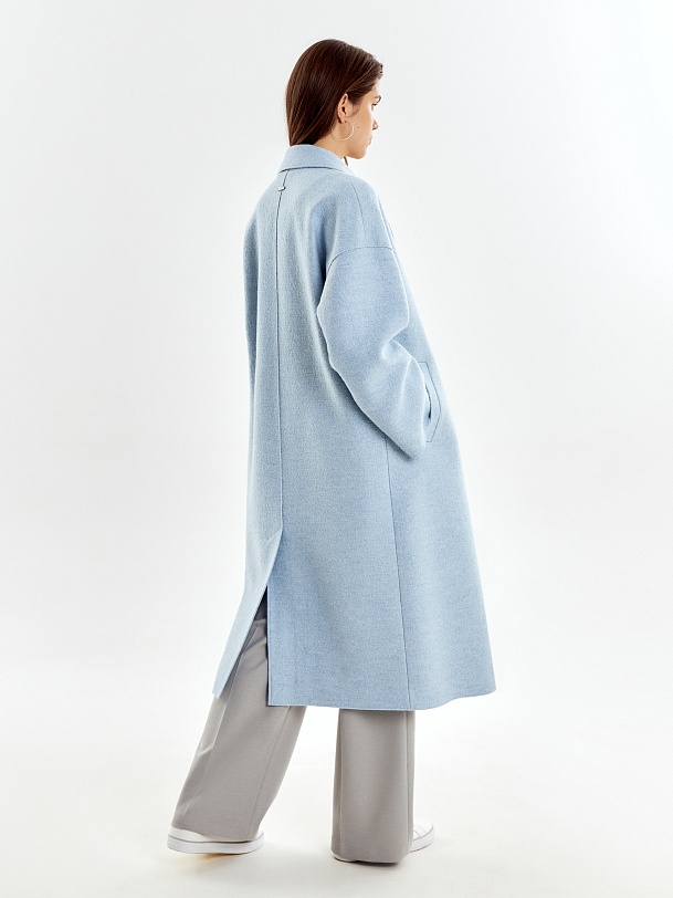 Пальто-халат из варёной шерсти