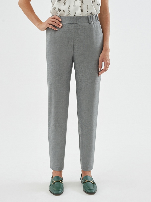 Зауженные брюки из костюмной ткани