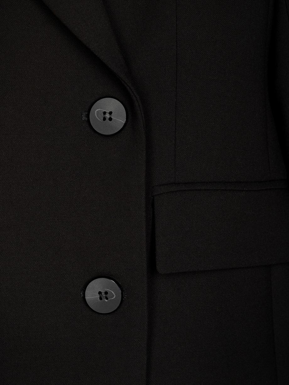 Двубортный жакет из костюмной ткани