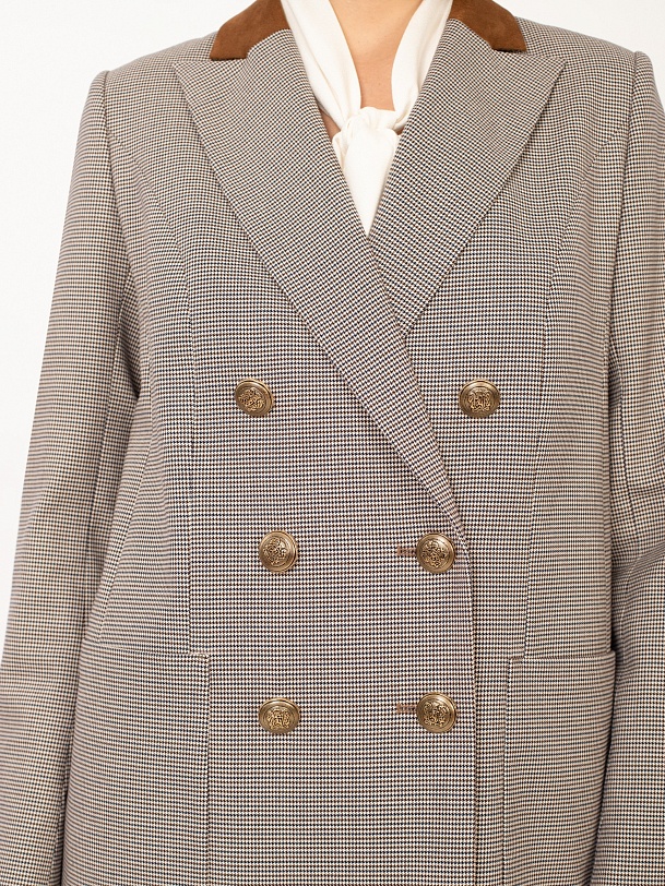 Жакет удлиненный двубортный женский