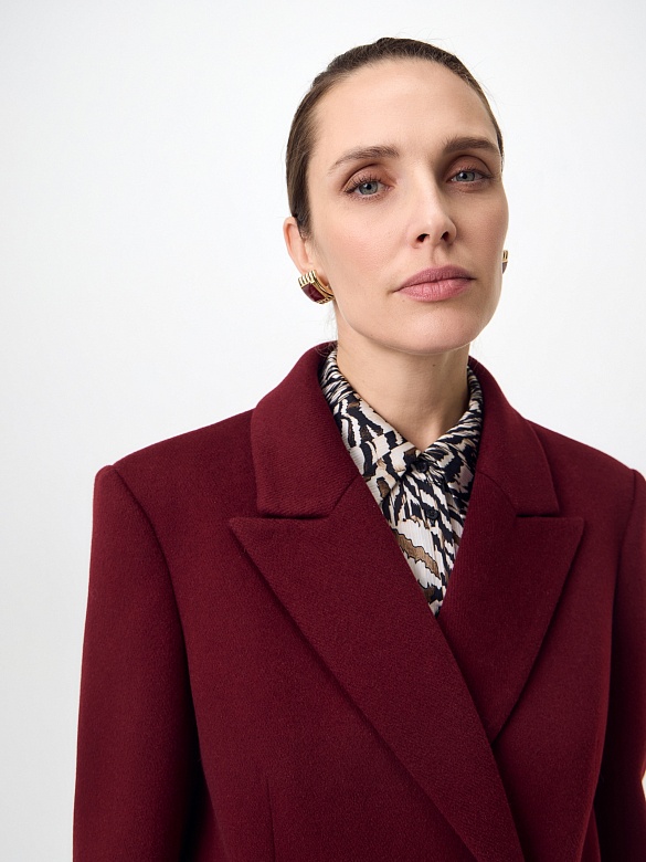 Пальто из шерсти с мембраной и утеплённой спинкой POMPA арт.1015935p90012