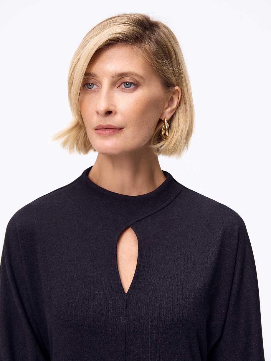 Платье миди из вискозного трикотажа