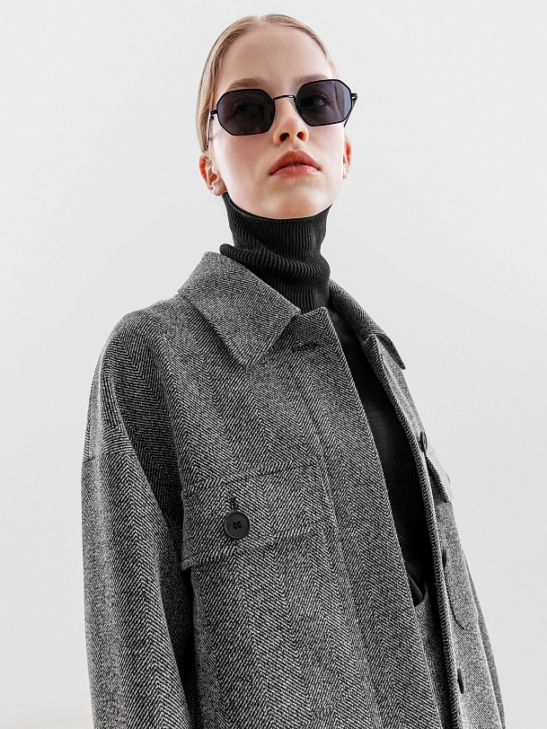 Жакет-рубашка прямая