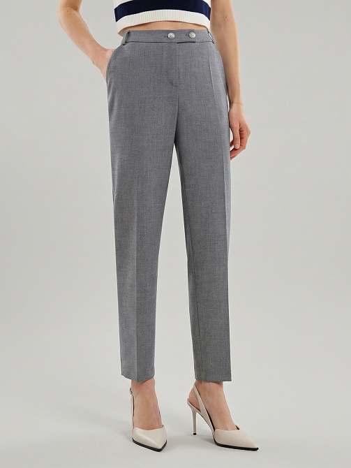Укороченные брюки из костюмной ткани