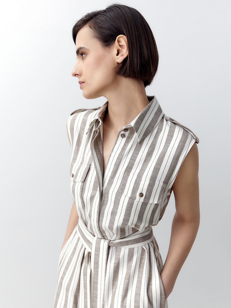 Платье сафари с разрезами