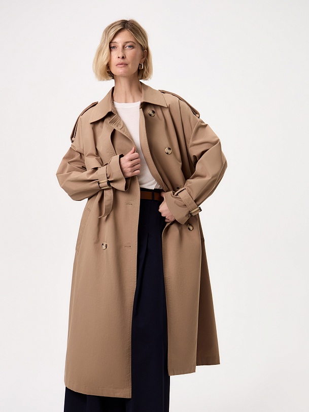 Классический женский бежевый тренч