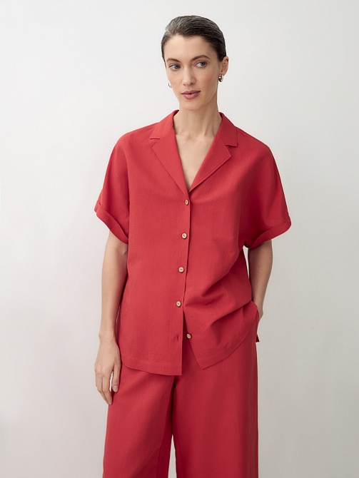 Летняя блуза из льна и хлопка